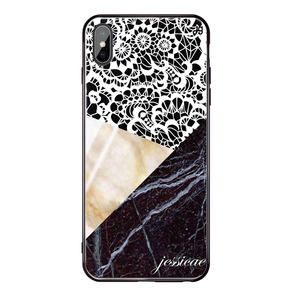 Marble Lace iPhone X 超薄強化玻璃殻