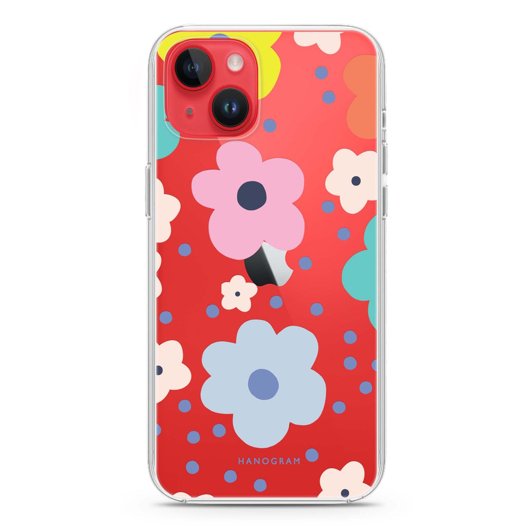 Cute Flower iPhone 14 plus 水晶透明保護殼
