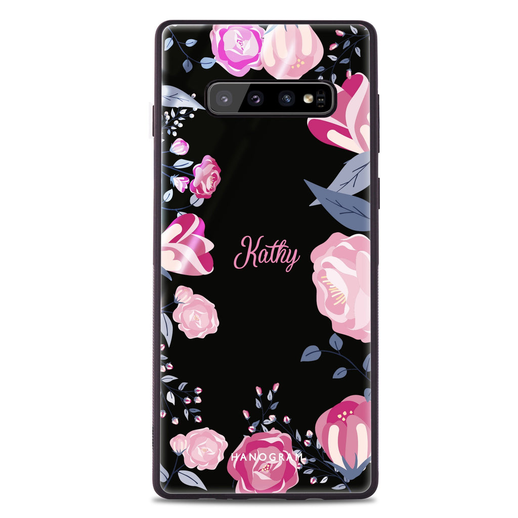 Trendy Flowers Samsung 超薄強化玻璃殻