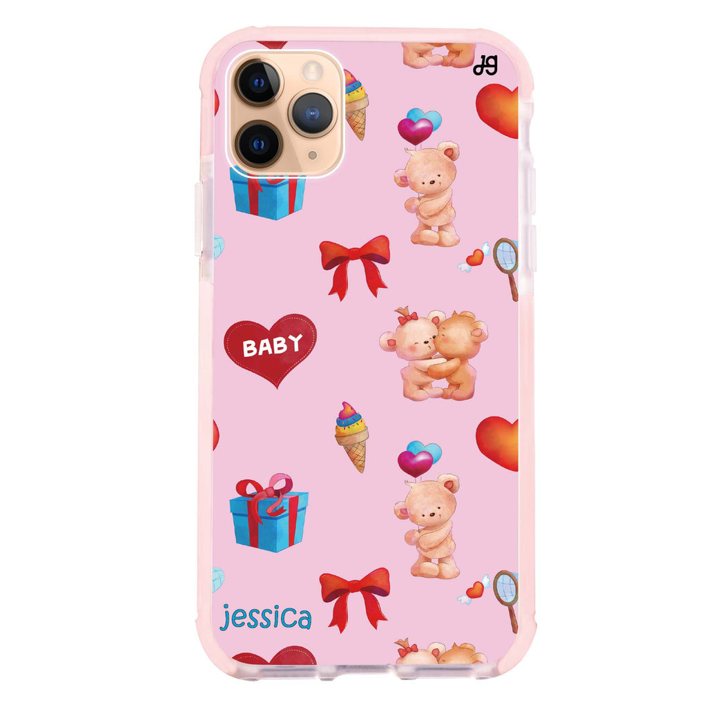 Cute Bear Present iPhone 11 Pro Max 吸震防摔保護殼