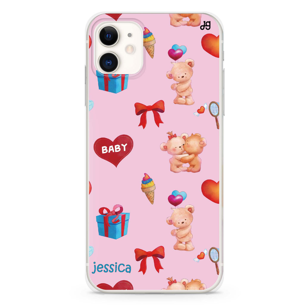 Cute Bear Present iPhone 11 水晶透明保護殼