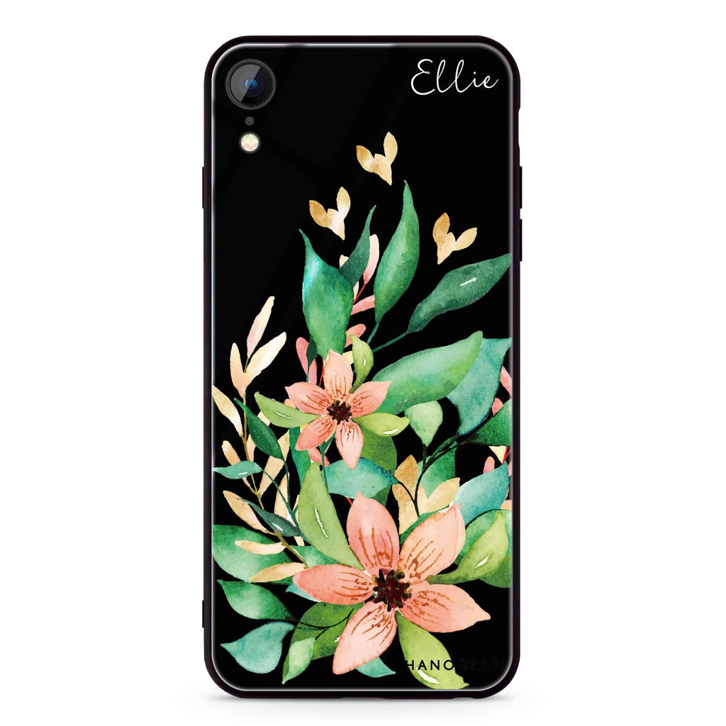 Floral Bloom iPhone XR 超薄強化玻璃殻