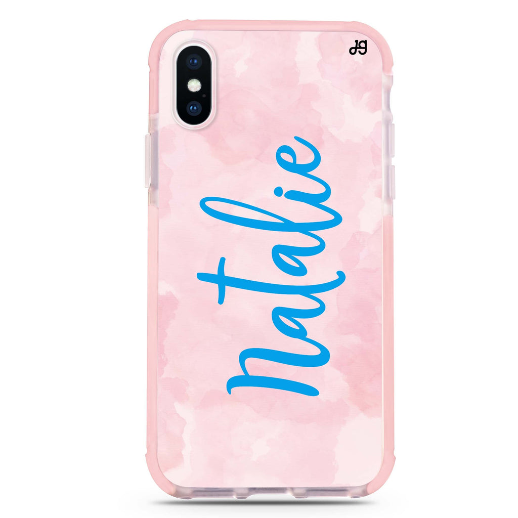 Pink Aqua iPhone XS Max 吸震防摔保護殼