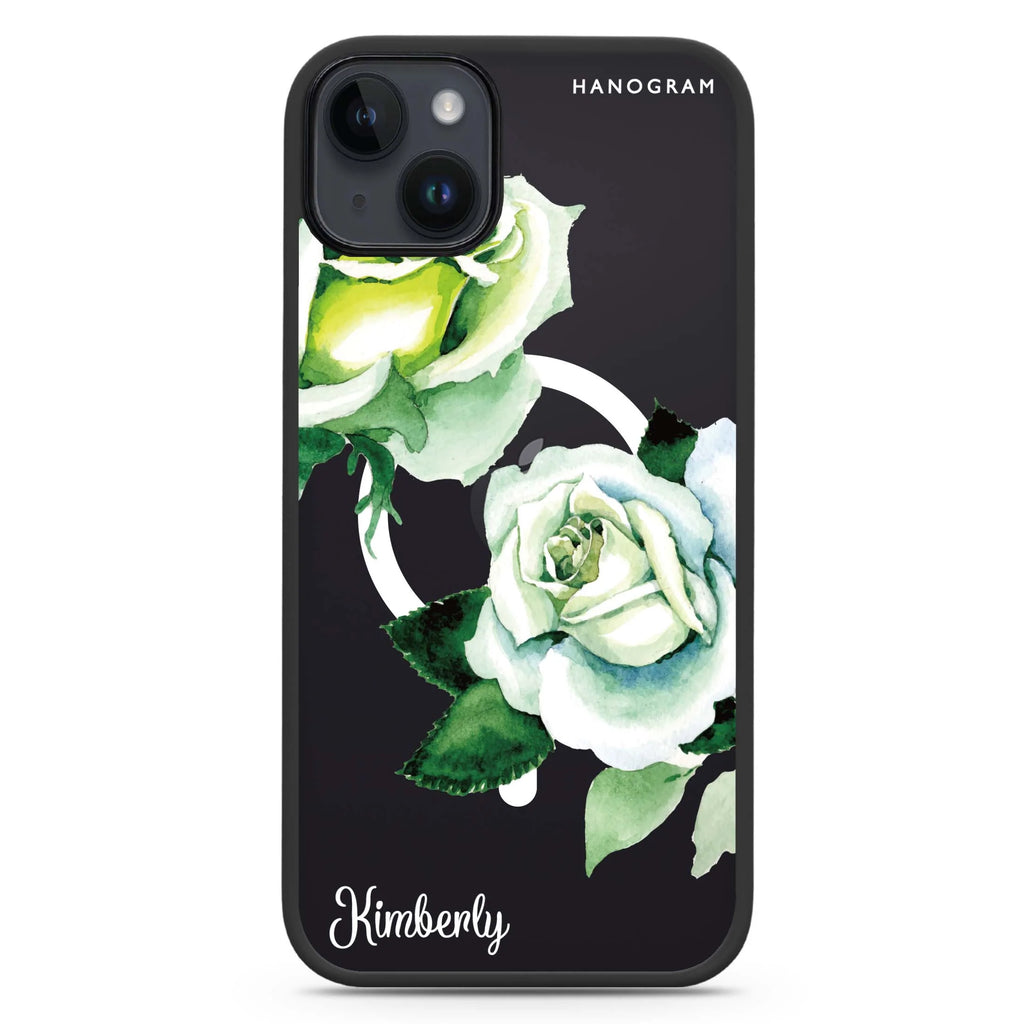 White Rose iPhone 14 Plus Magsafe 兼容防衝擊保護殼