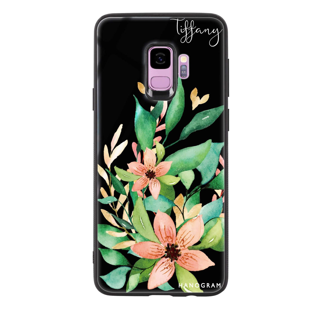 Floral Bloom Samsung S9 超薄強化玻璃殻