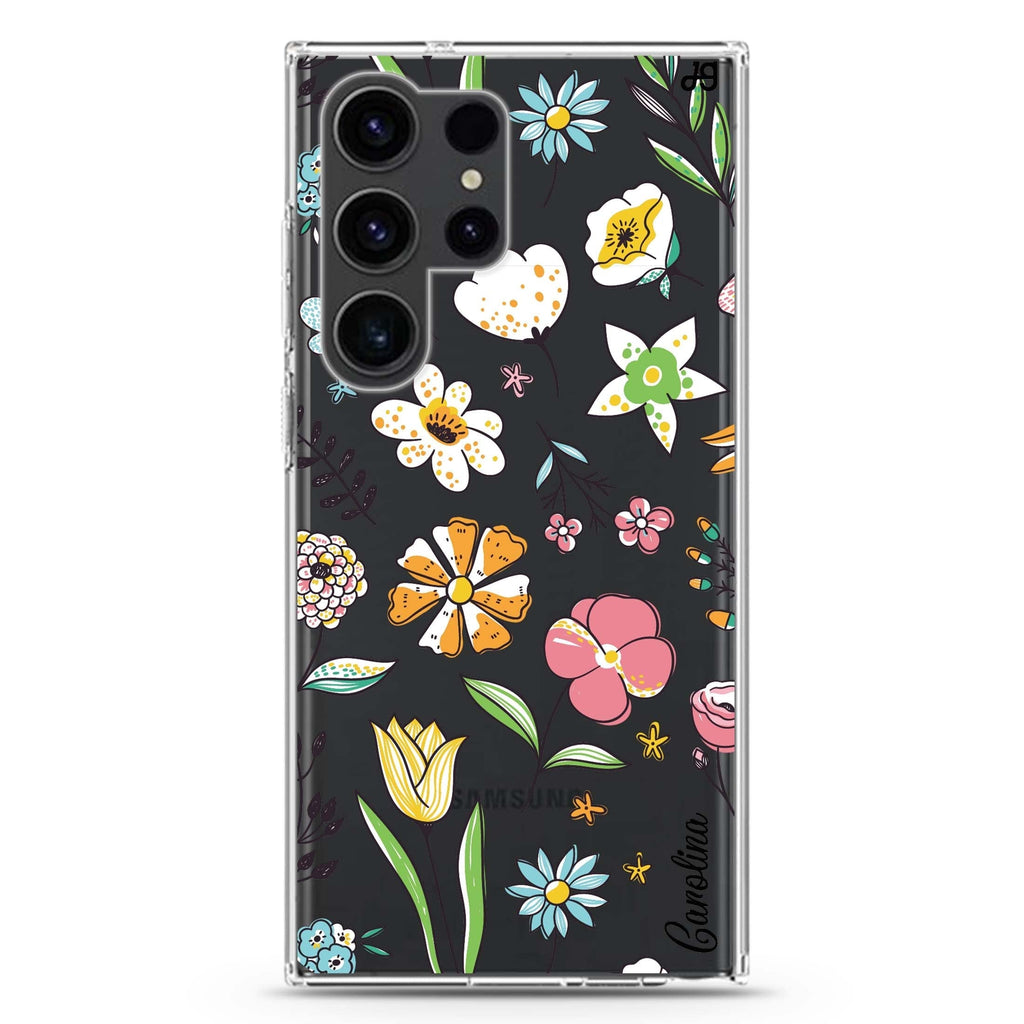 Spring Moment Samsung Galaxy Ultra 可加名字透明保護殼，適用 S26/S25/S24/S23 Ultra，圖1