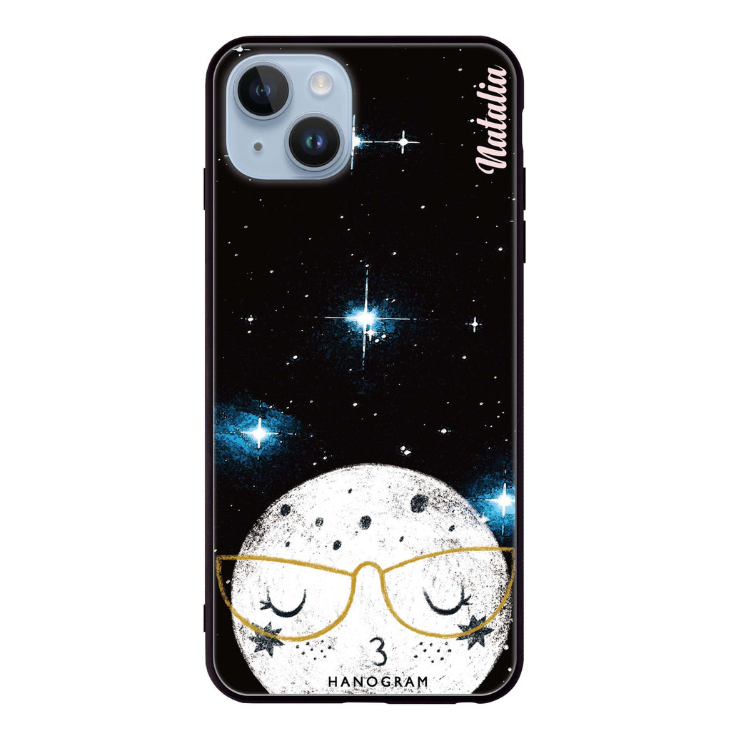 Glasses Moon iPhone 14 超薄強化玻璃殻