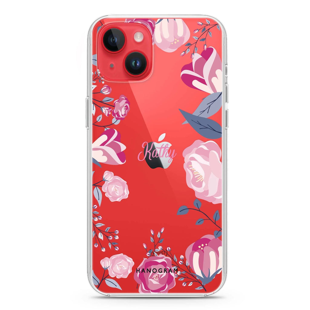 Trendy Flowers iPhone 14 plus 水晶透明保護殼