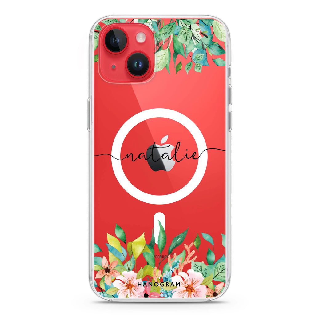 Floral Imagination iPhone 14 Plus Magsafe 兼容水晶透明保護殼