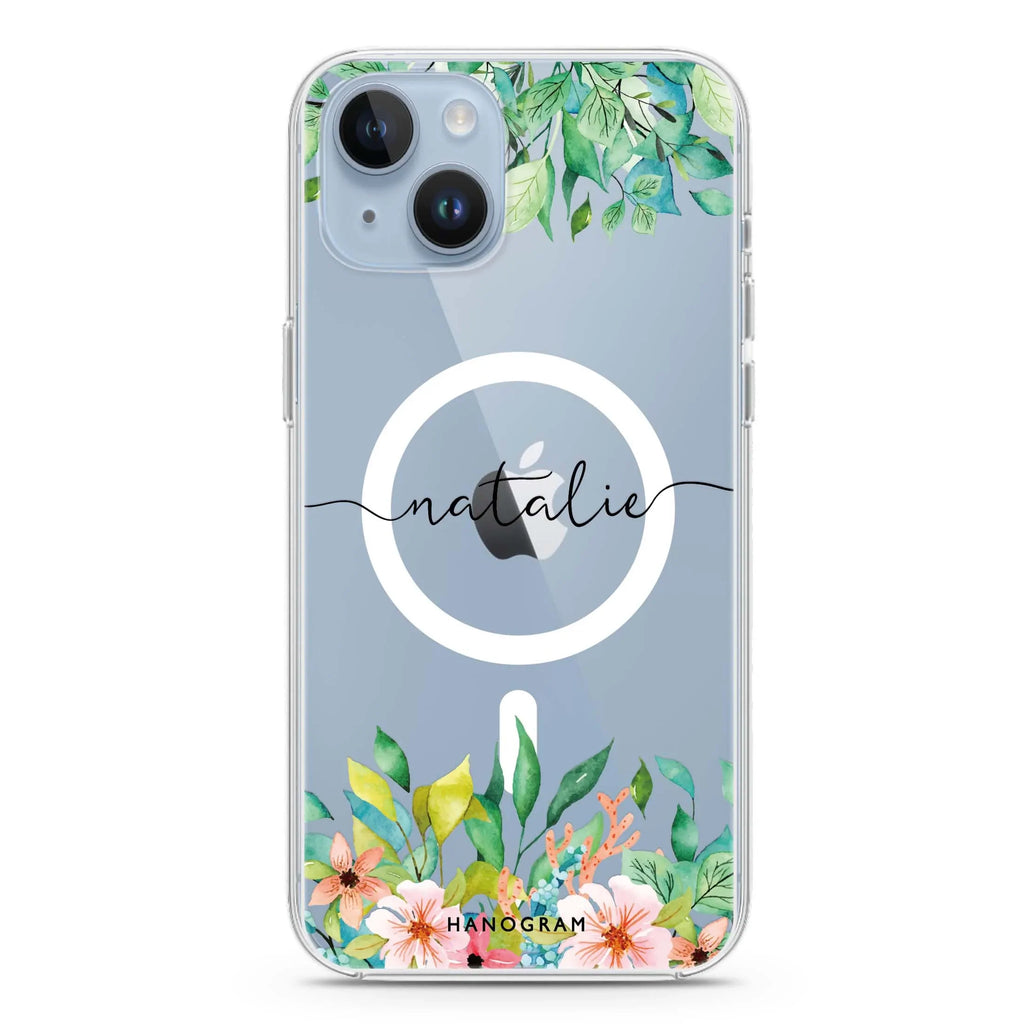Floral Imagination iPhone 14 Magsafe 兼容水晶透明保護殼