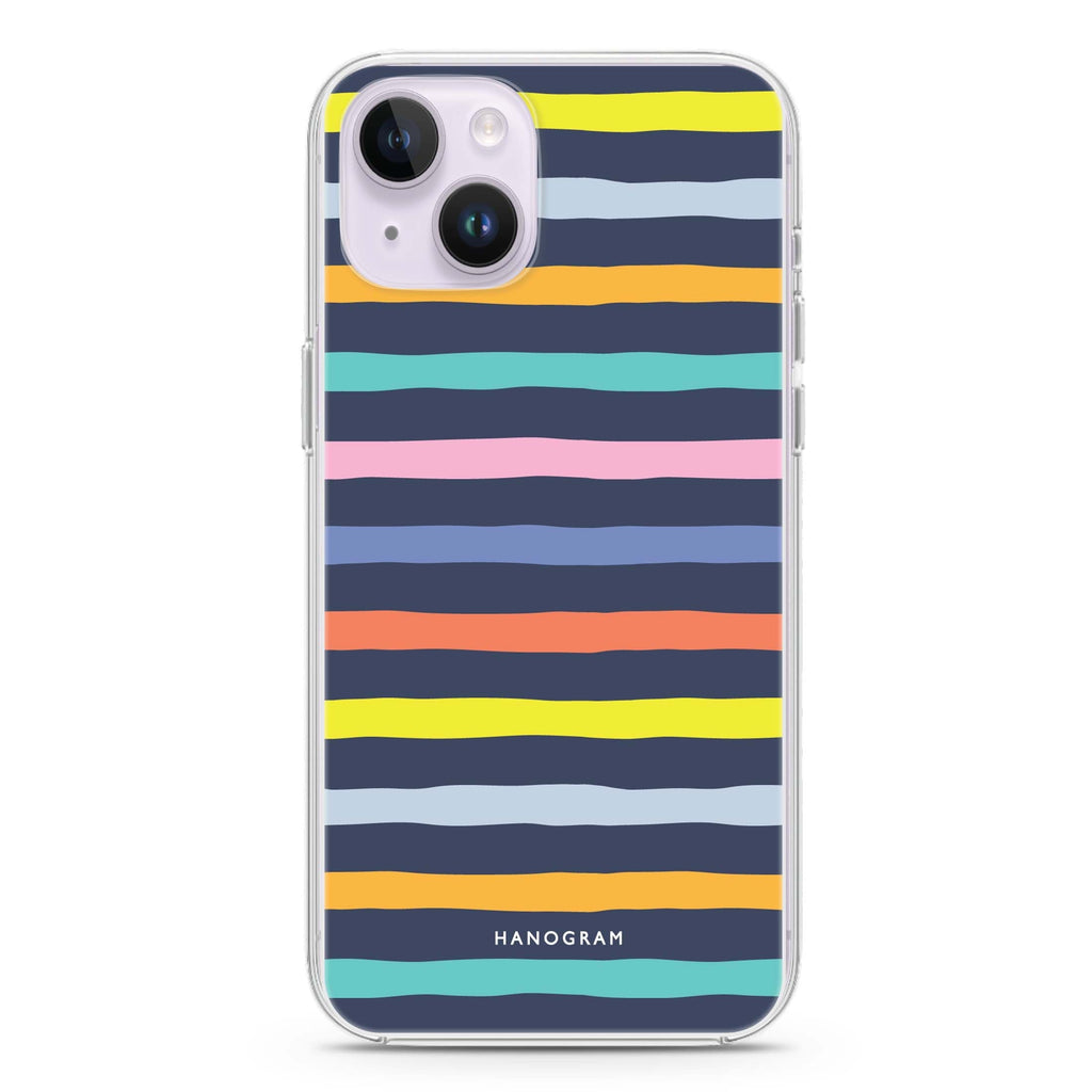 Rainbow Line iPhone 14 水晶透明保護殼