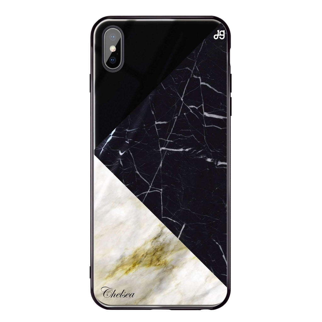 Marble Mix iPhone XS 超薄強化玻璃殻