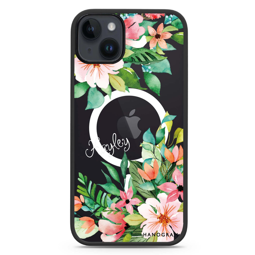Flower Inspiration iPhone 14 Plus Magsafe 兼容防衝擊保護殼