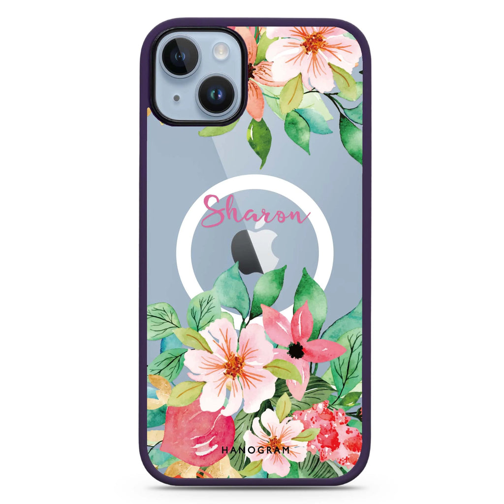 Floral Life iPhone 14 Plus Magsafe 兼容防衝擊保護殼