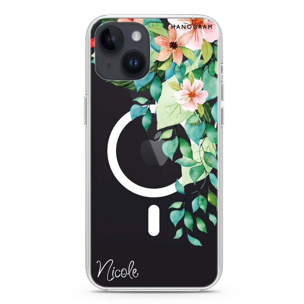 Secret Flower iPhone 14 Magsafe 兼容水晶透明保護殼