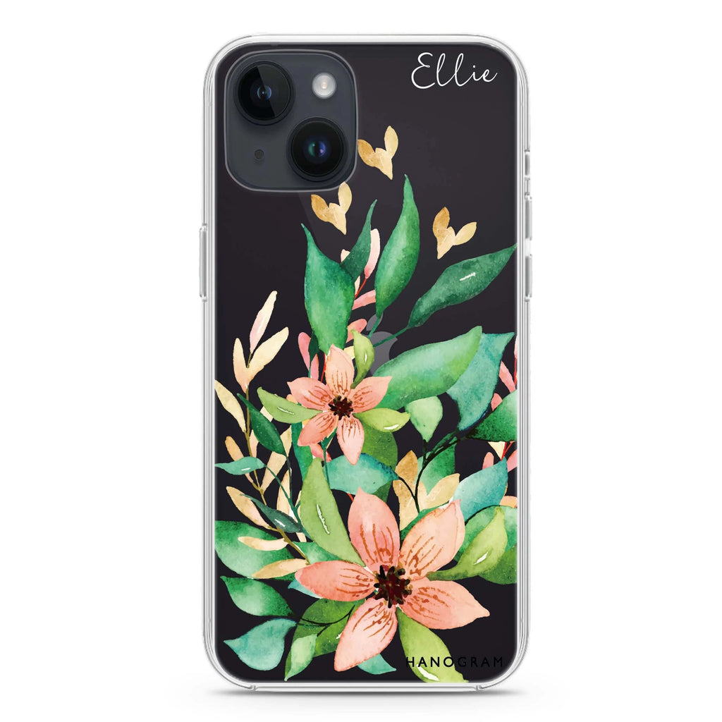 Floral Bloom iPhone 14 水晶透明保護殼
