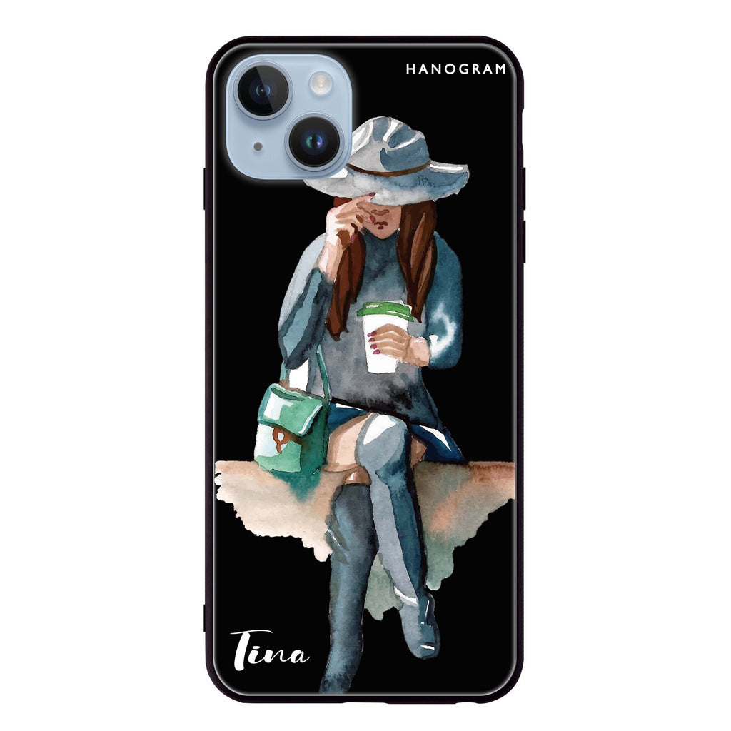 Coffee Girl iPhone 14 超薄強化玻璃殻