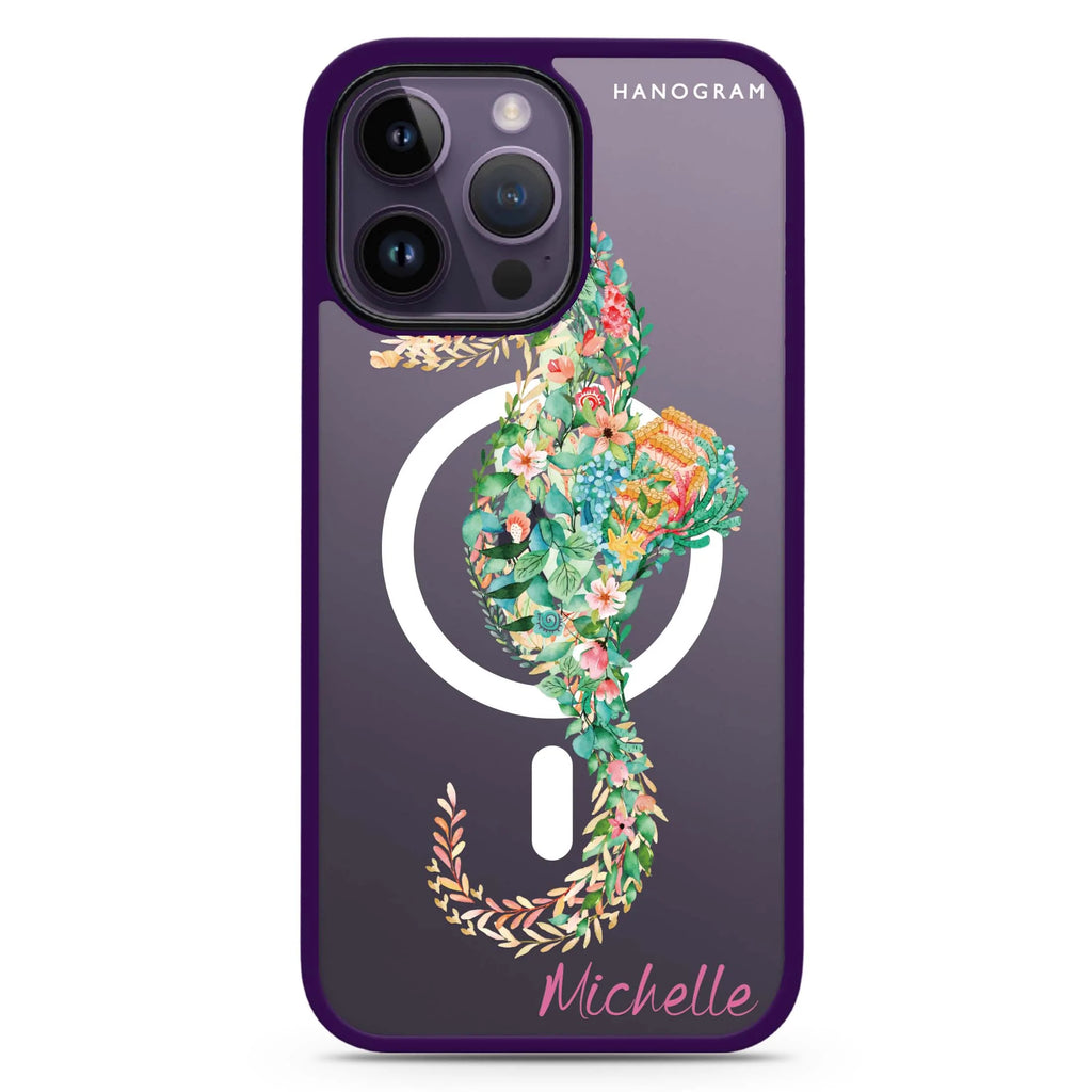 Floral Seahorse Magsafe 兼容防衝擊保護殼