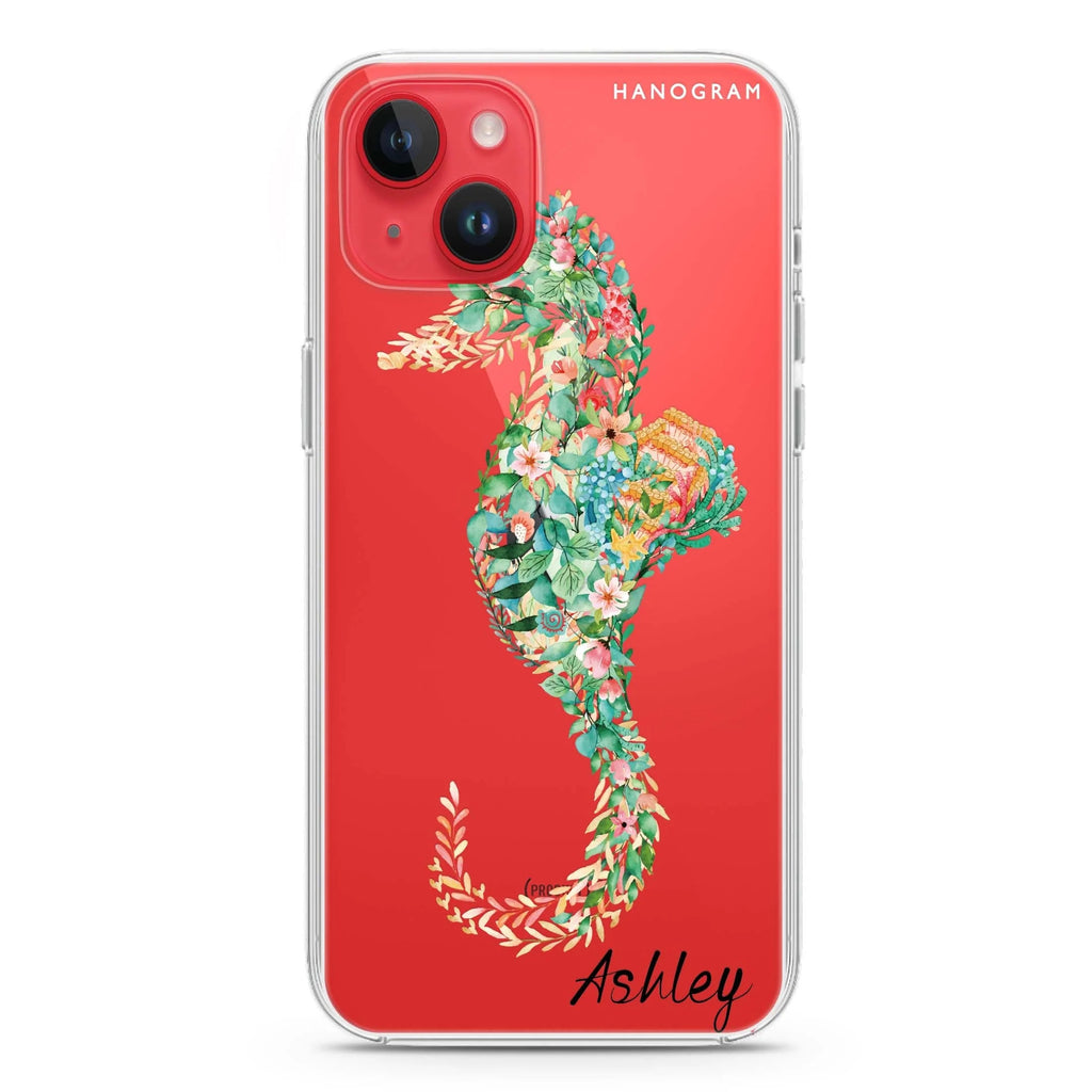 Floral Seahorse iPhone 14 水晶透明保護殼