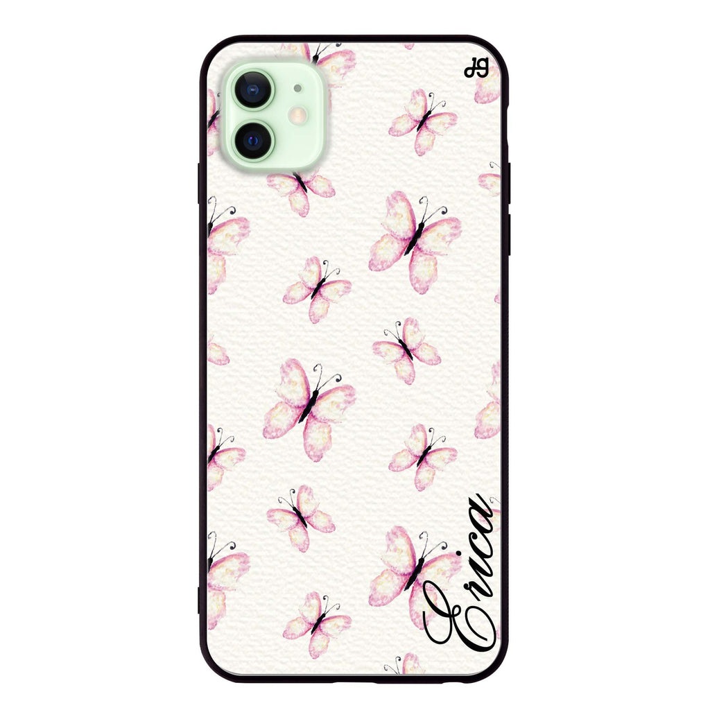 Vintage Butterfly iPhone 12 超薄強化玻璃殻