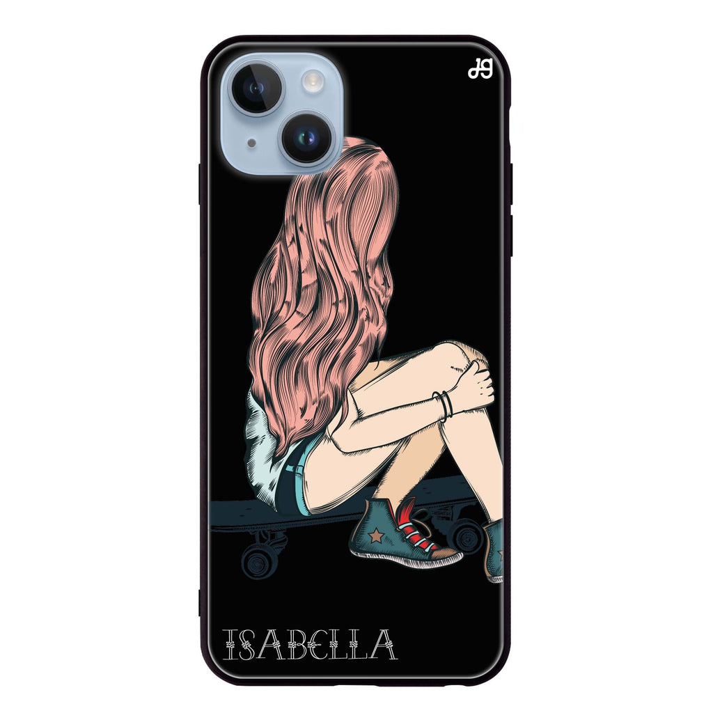Skater Girl iPhone 14 超薄強化玻璃殻