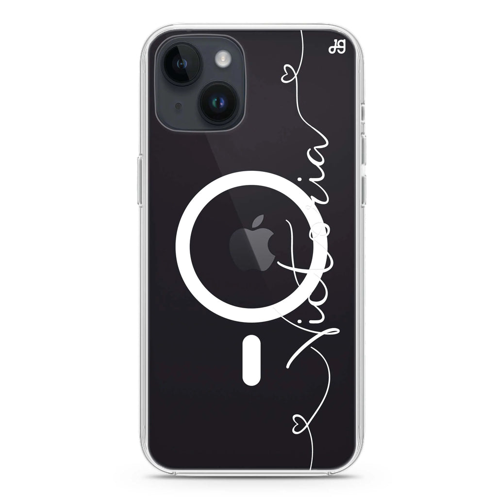 Loving Heart I iPhone 14 Plus Magsafe 兼容水晶透明保護殼