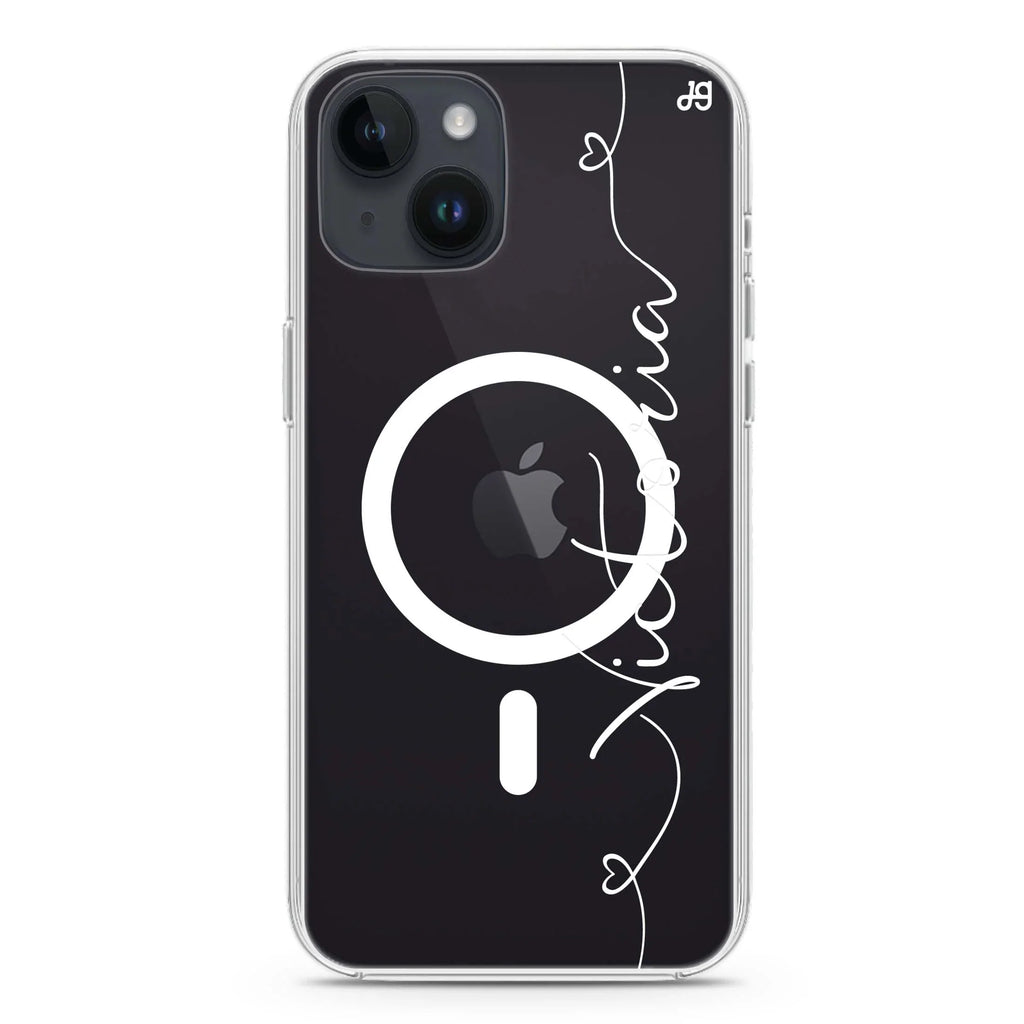 Loving Heart I iPhone 14 Magsafe 兼容水晶透明保護殼