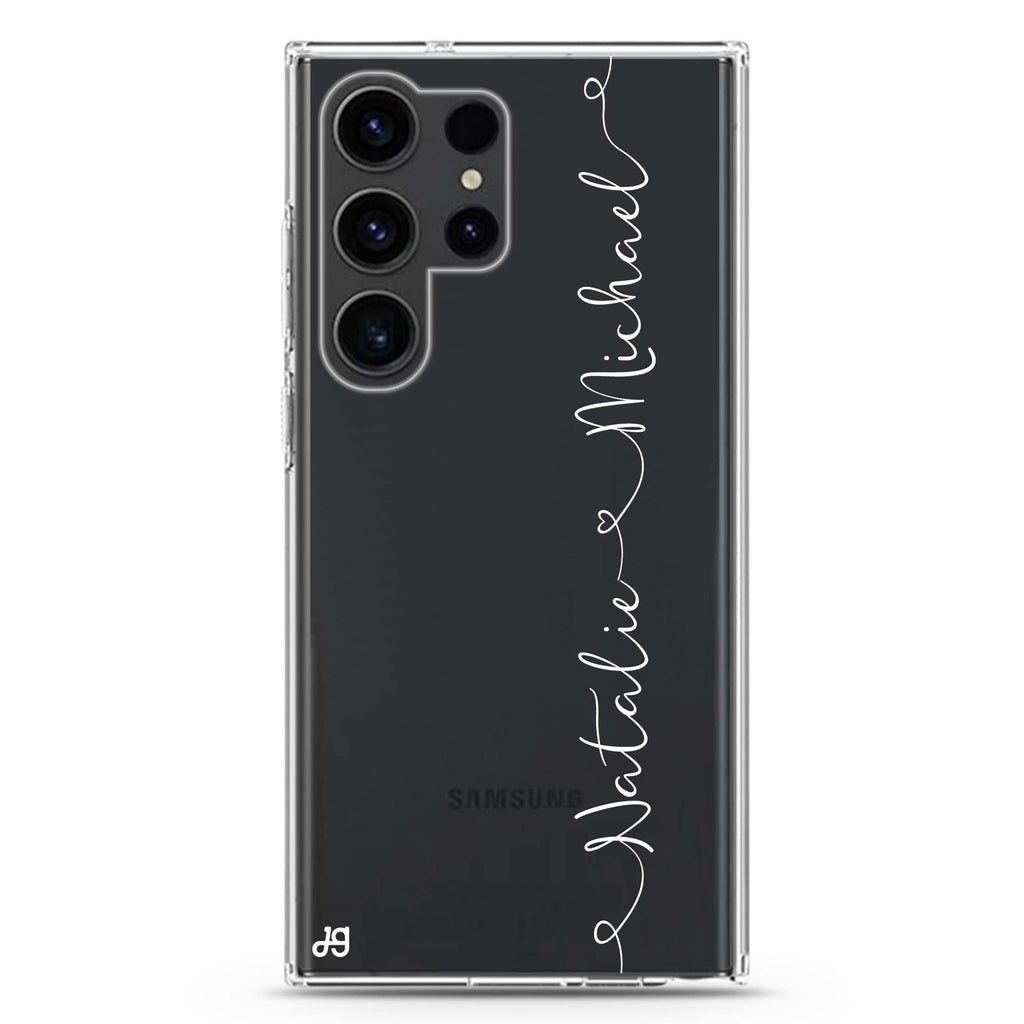 Love with Heart Samsung Galaxy Ultra 可加名字透明保護殼，適用 S26/S25/S24/S23 Ultra，圖1