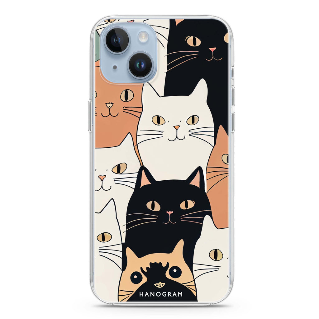 Look Cats iPhone 14 Plus Magsafe 兼容水晶透明保護殼