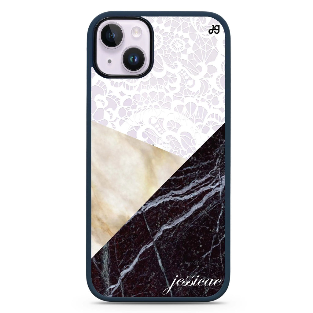 Marble Lace iPhone 14 Plus Magsafe 兼容防衝擊保護殼