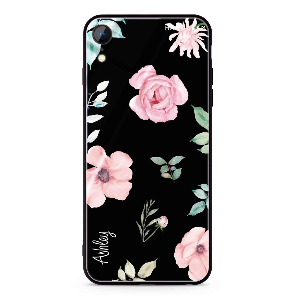Rose Flower iPhone XR 超薄強化玻璃殻