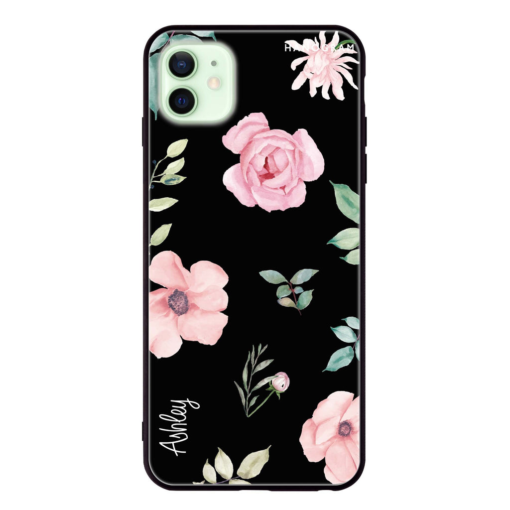 Rose Flower iPhone 12 mini 超薄強化玻璃殻