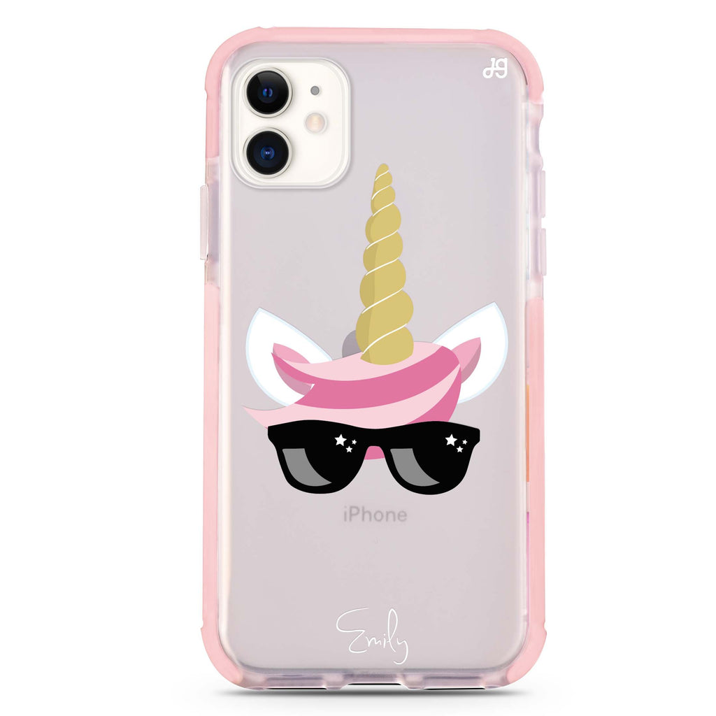 Cute Sunglasses unicorn iPhone 11 吸震防摔保護殼