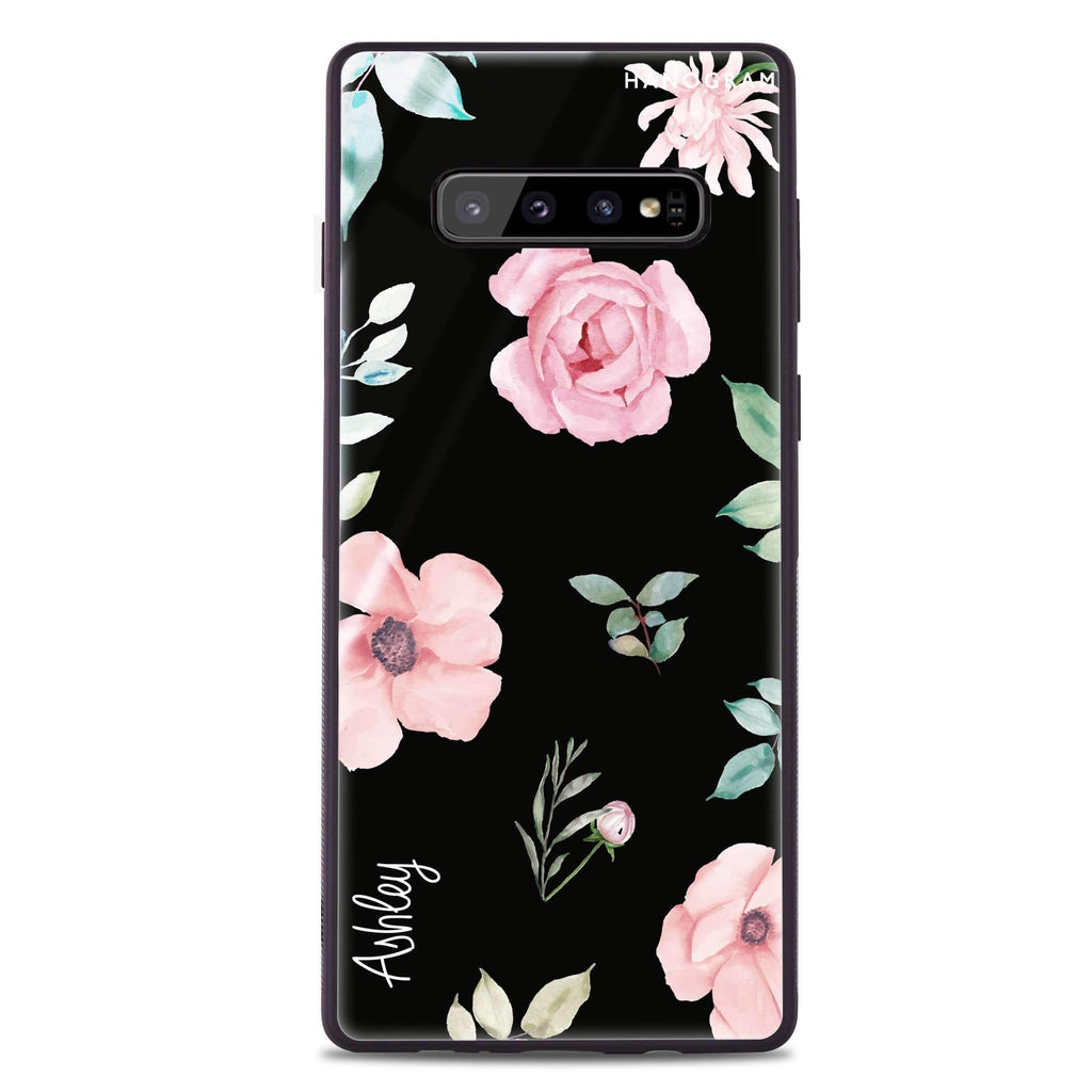 Rose Flower Samsung 超薄強化玻璃殻