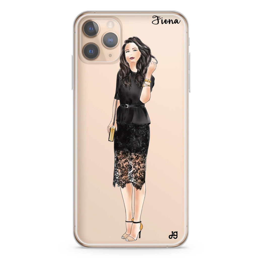Black lace girl I iPhone 11 Pro Max 水晶透明保護殼
