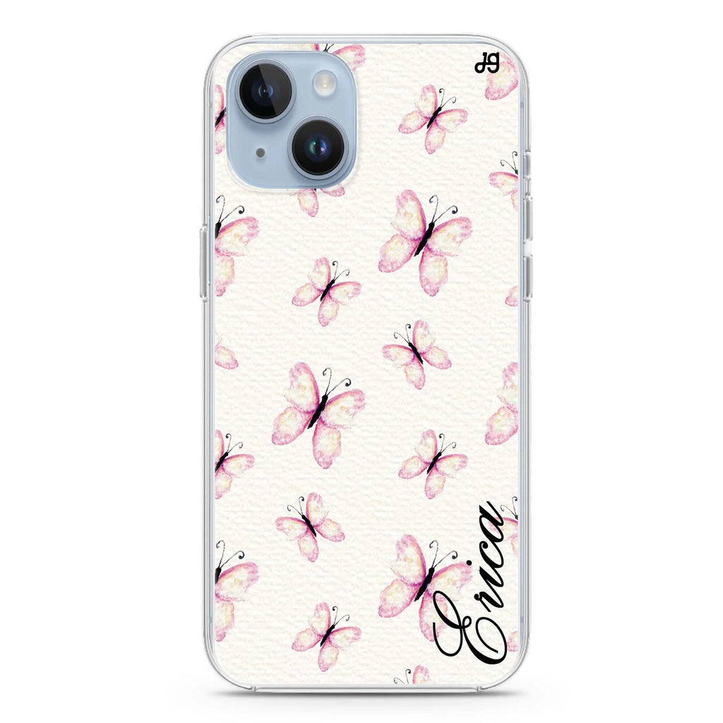 Vintage Butterfly iPhone 14 plus 水晶透明保護殼