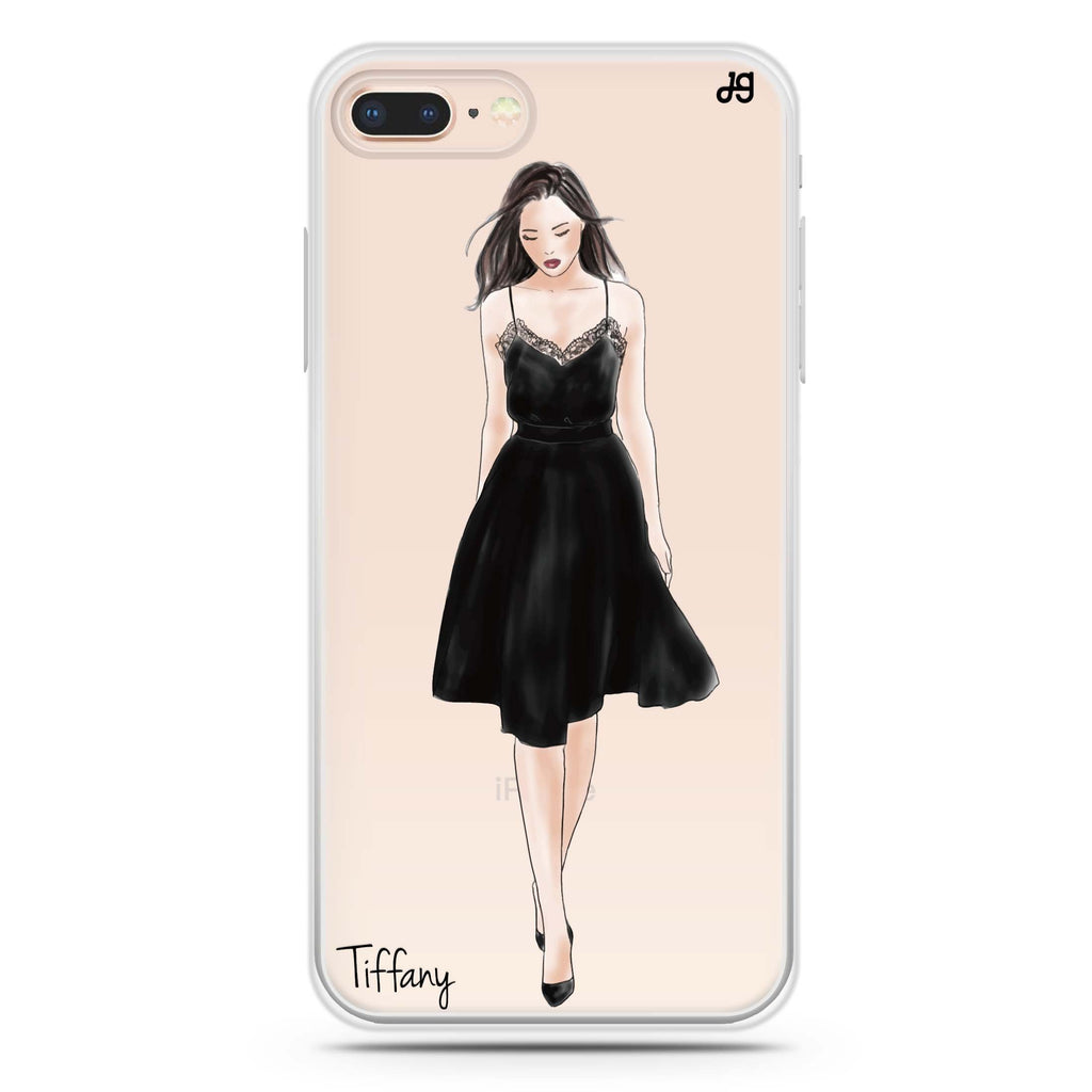 Black lace girl II iPhone 8 Plus 水晶透明保護殼