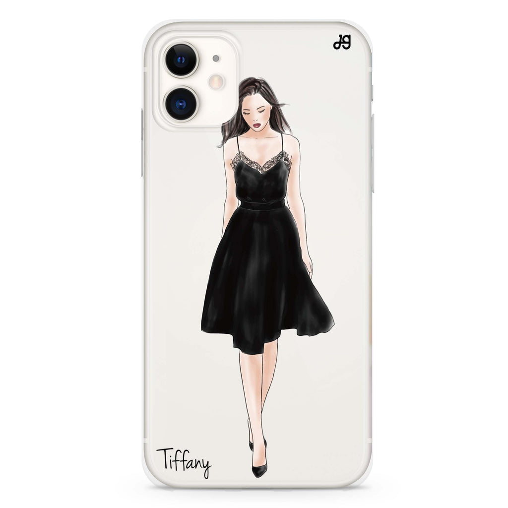 Black lace girl II iPhone 11 水晶透明保護殼