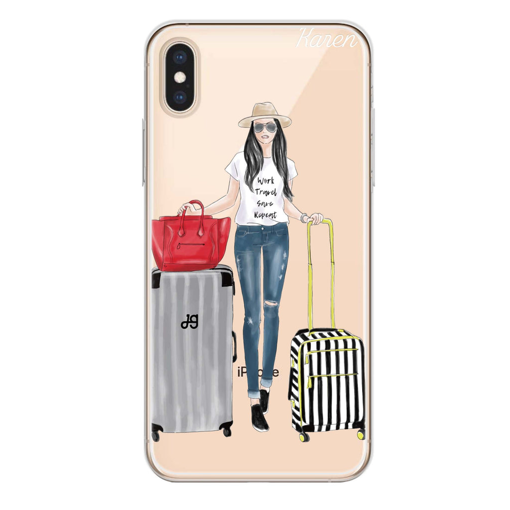Travel girl I iPhone XS Max 水晶透明保護殼