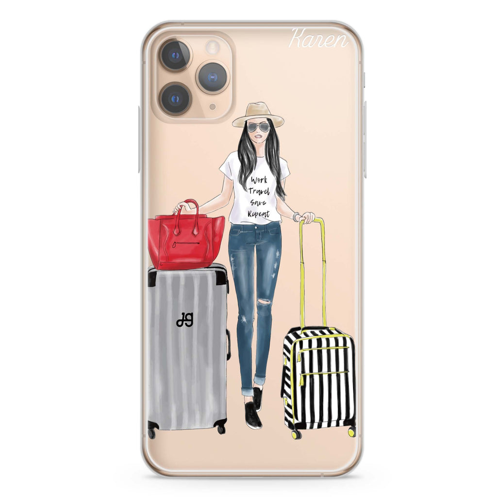 Travel girl I iPhone 11 Pro 水晶透明保護殼