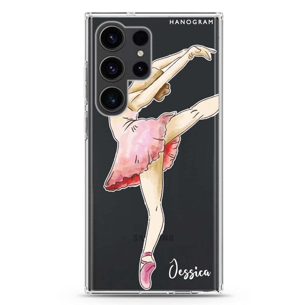 Ballet Girl Samsung Galaxy Ultra 可加名字透明保護殼，適用 S26/S25/S24/S23 Ultra，圖1