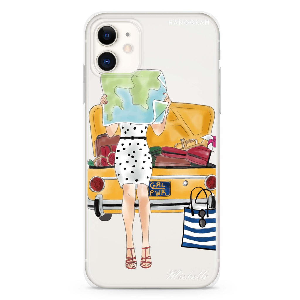 Travel girl III iPhone 11 水晶透明保護殼