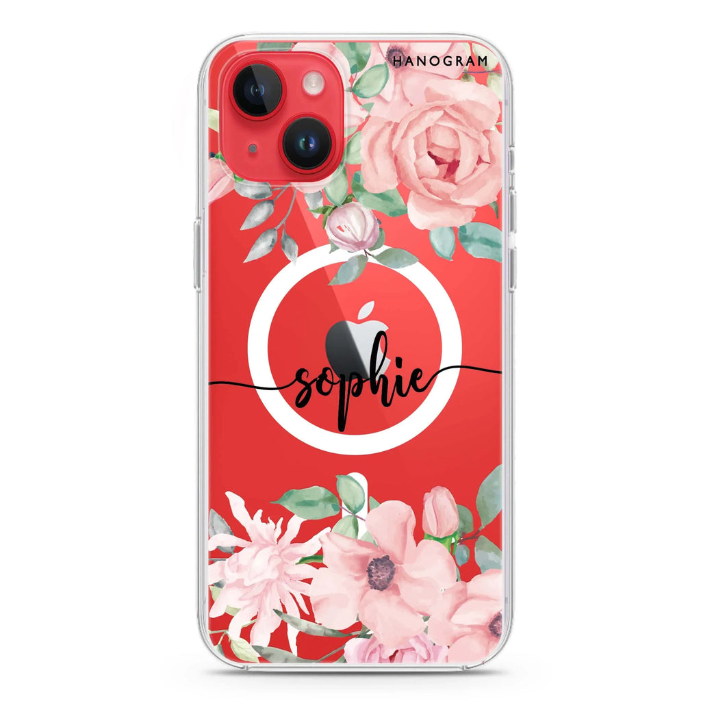 Forever Love Rose iPhone 14 Magsafe 兼容水晶透明保護殼