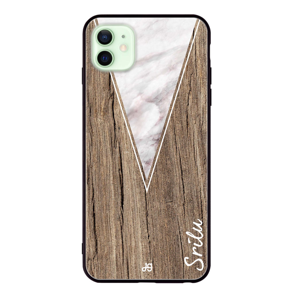 Marble & Wood II iPhone 12 mini 超薄強化玻璃殻