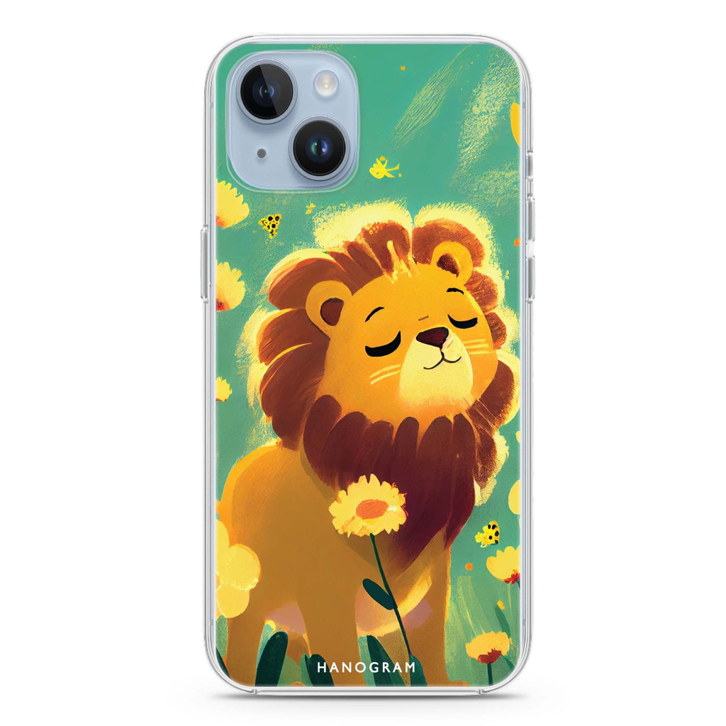 Lion in the garden iPhone 14 Plus Magsafe 兼容水晶透明保護殼