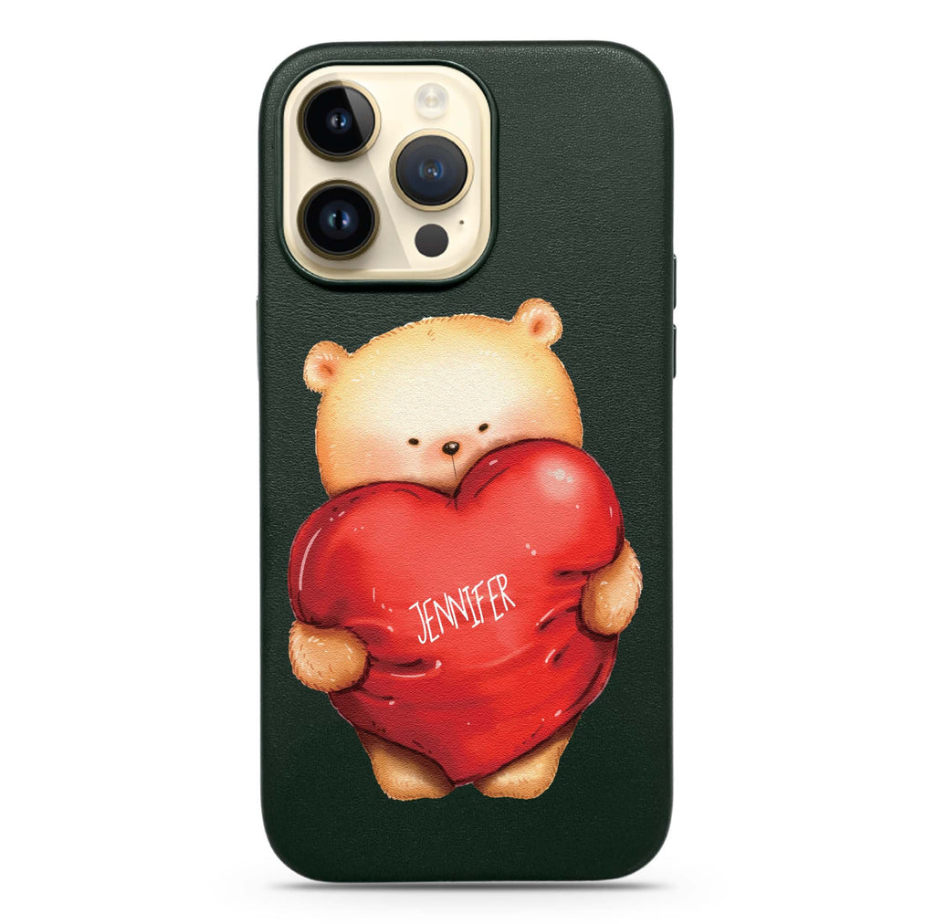 Bear Hug Magsafe 兼容皮革保護殼