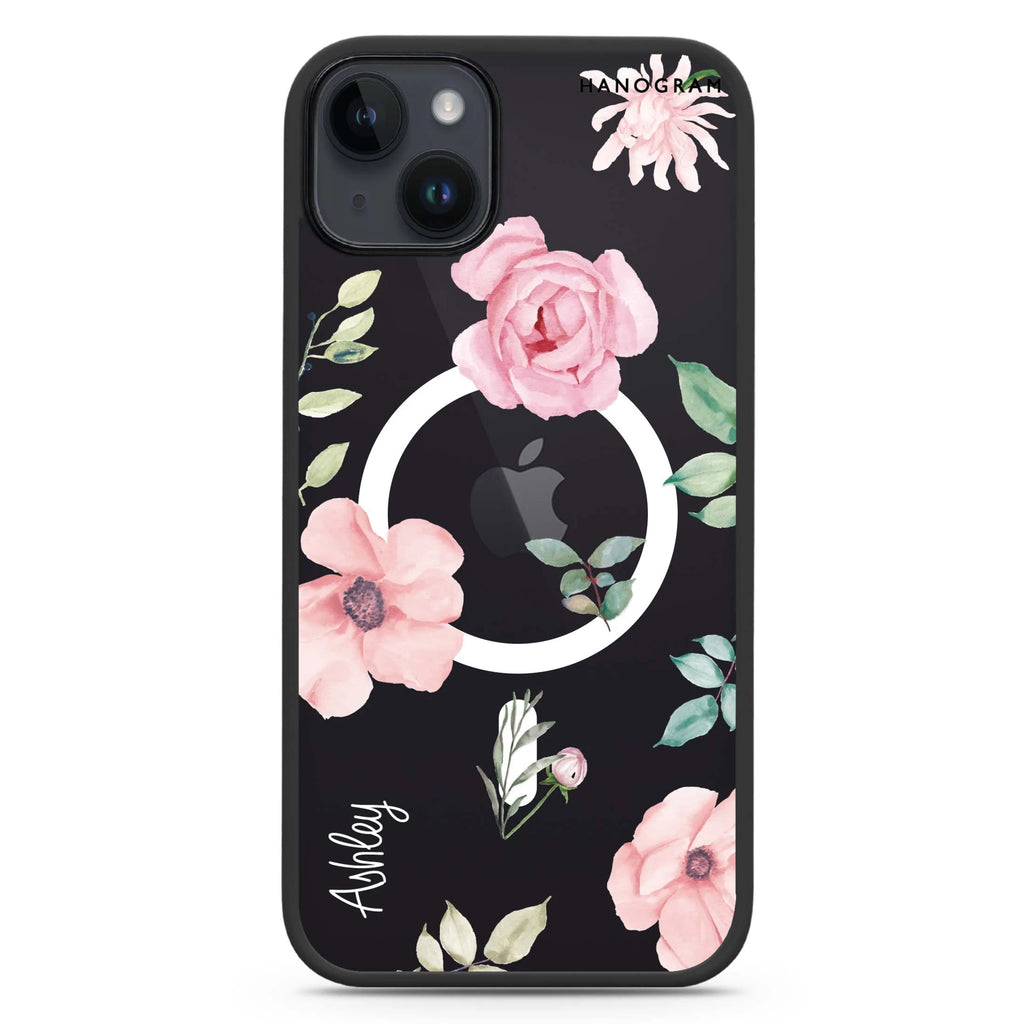 Rose Flower iPhone 14 Plus Magsafe 兼容防衝擊保護殼