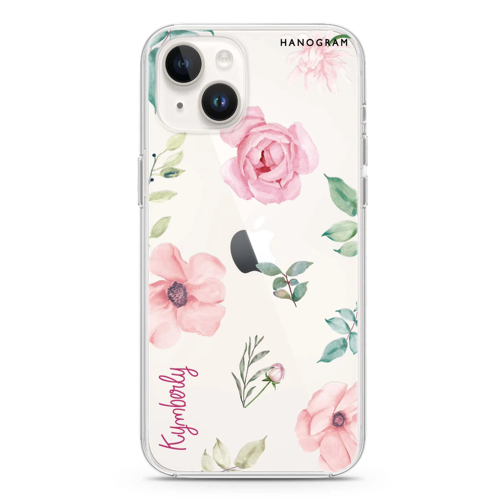 Rose Flower iPhone 14 水晶透明保護殼