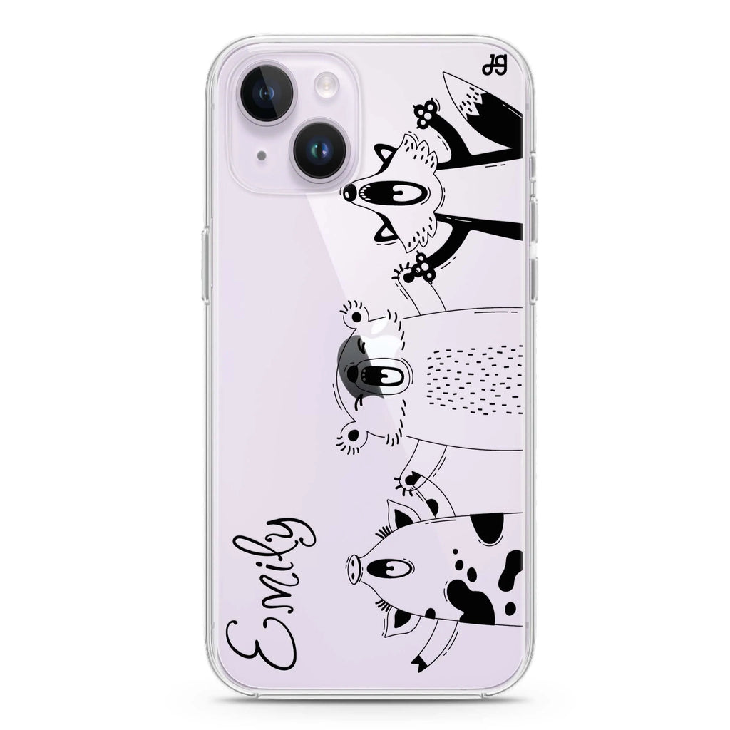 Funny Animals iPhone 14 plus 水晶透明保護殼