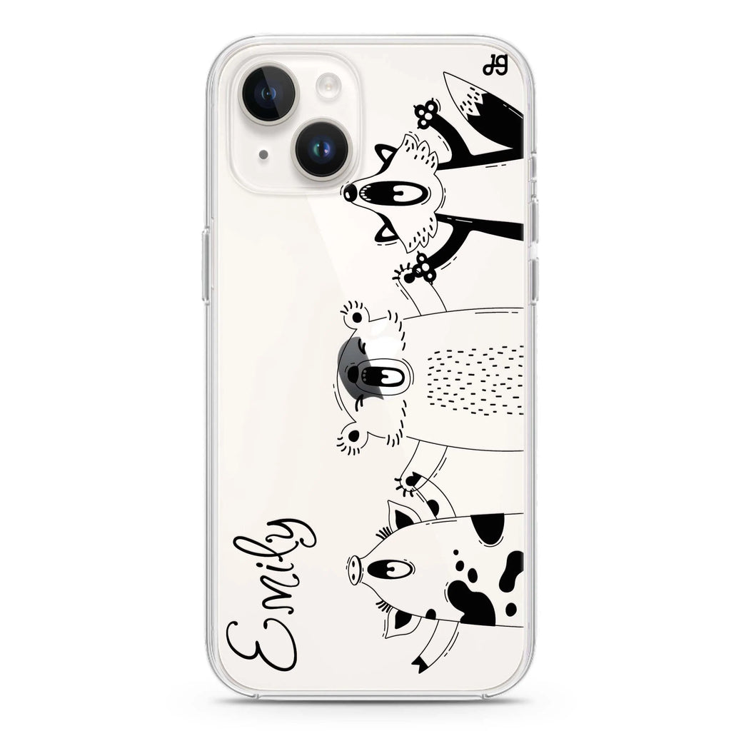 Funny Animals iPhone 14 水晶透明保護殼